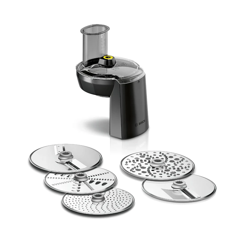 Bosch Series 6 MUZS68VL VeggieLove Set for Series 8 OptiMUM and Series 6 stand mixers, Continuous-Feed Shredder with 5 Discs, in Black