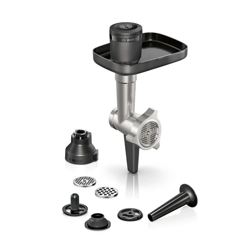Bosch Series 6 MUZS6HA Hunting Adventure Set for stand mixer, Meat Mincer, Sausage Stuffer and 3 Discs, in Black/Silver