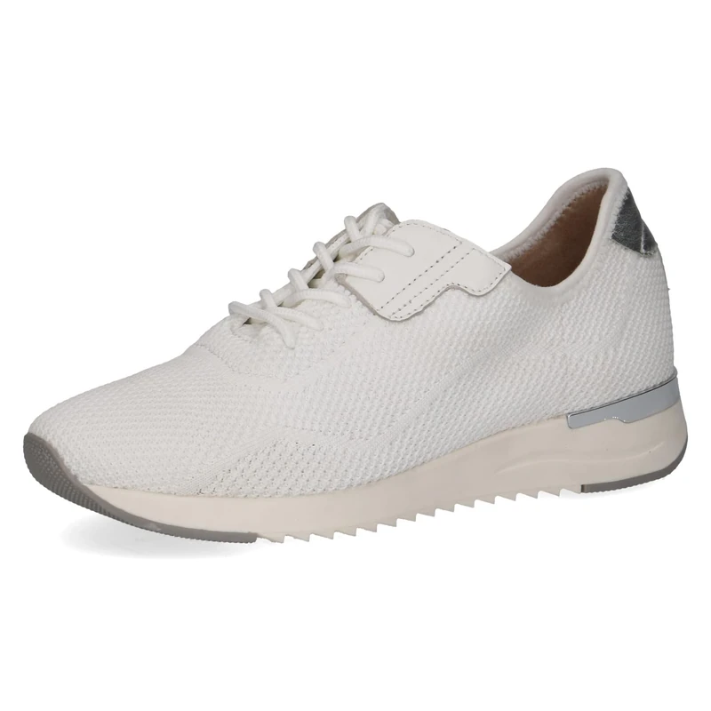 CAPRICE Women's 9-23799-43 Trainers, White Knit, 8.5 UK