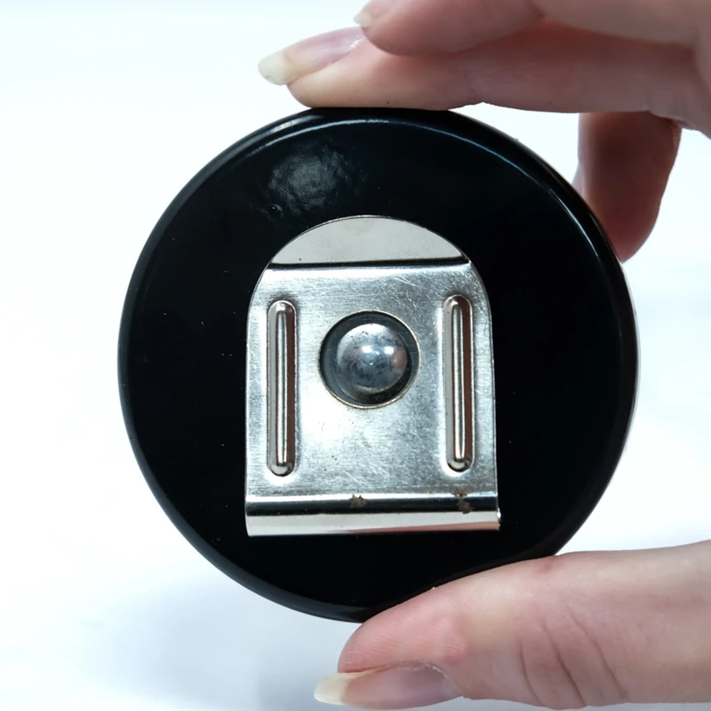 68mm dia x 10mm high Black Magnet With Belt Clip - 11.7kg Pull (Pack of 10)