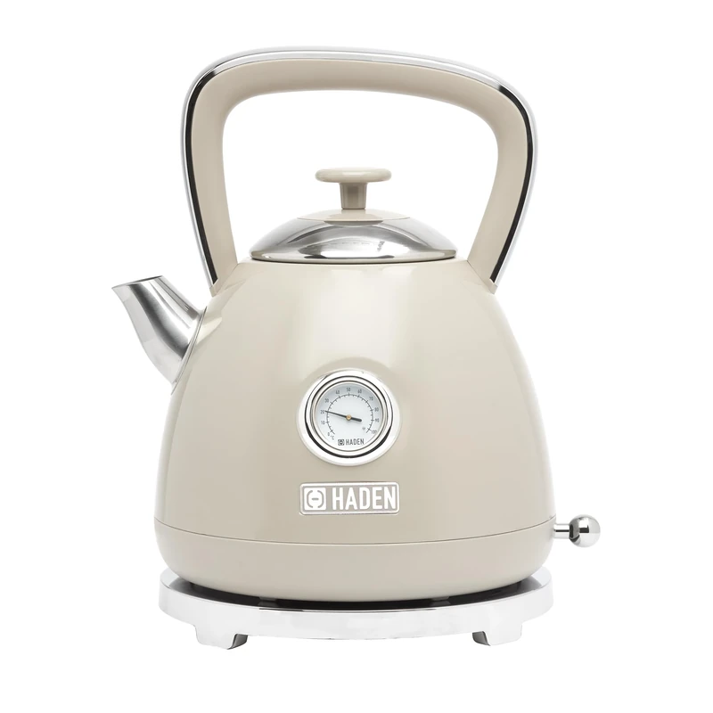 Haden Bristol Electric Kettle - Sleek Rapid-Boil Stainless Steel Electric Kettle with Spacious 1.7 Litre Capacity, Concealed Heating Element, Rotational Base, Innovative Safety Features, Putty