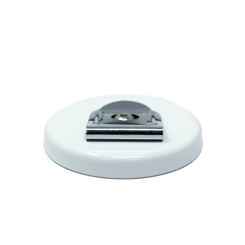 68mm dia x 10mm high White Magnet With Belt Clip - 11.7kg Pull (Pack of 10)