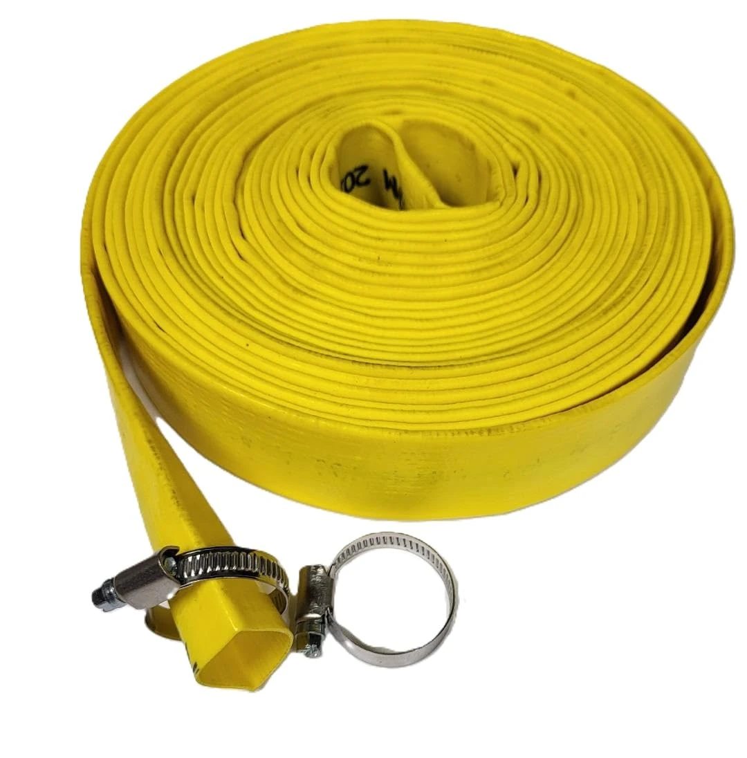 Equip247uk Blue Layflat Water Discharge Hose Pipe Pump Irrigation - 32mm (1.25") (10m, Yellow)