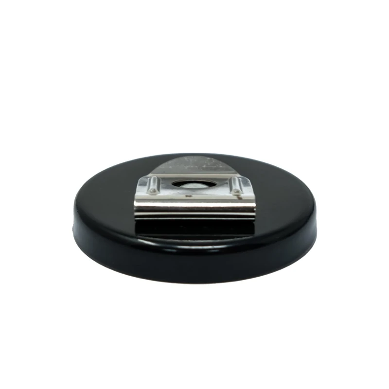 68mm dia x 10mm high Black Magnet With Belt Clip - 11.7kg Pull (Pack of 40)