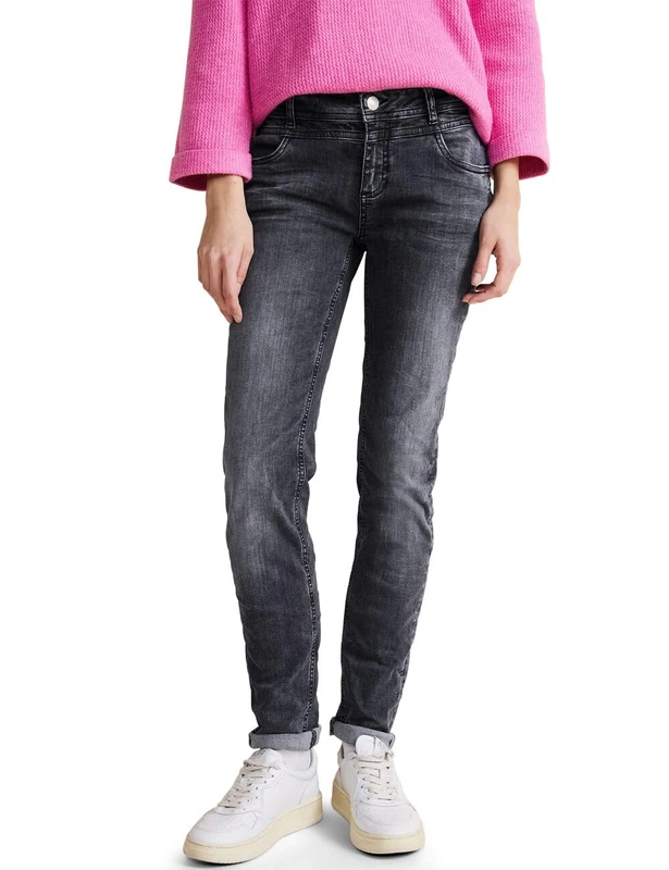 Street One Women's A377238 Casual Jeans, Authentic Grey Wash, 25W x 32L