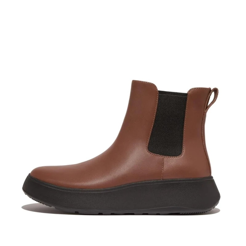 F-MODE LEATHER FLATFORM CHELSEA BOOTS