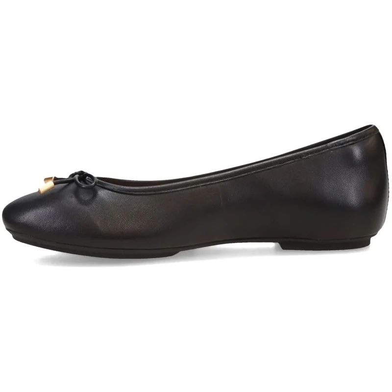 Fitflop DELICATO Bow Soft Leather Ballet Flats Black