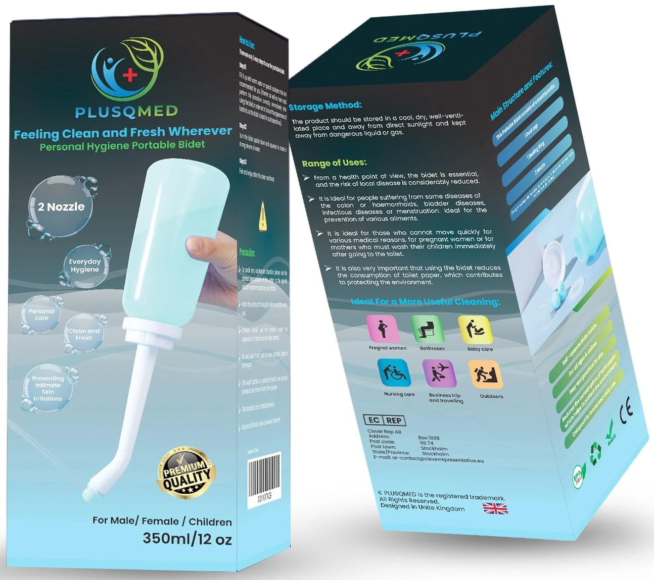 Portable Bidet for Postpartum 350ml ,Post-Birth Perineal Wash Bottle ,Upside Down Squeeze Bottle ,Essentials Postpartum Clean-Personal Hygiene Care