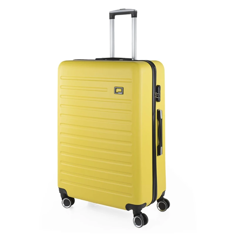 SKPAT - Rigid Suitcase Medium Size - ABS Medium Suitcase 65cm Hard Shell Suitcase - Lightweight 20kg Suitcase with TSA Combination Lock - Lightweight and Resistant Travel Medium Size Suitcase, Yellow - Image 1