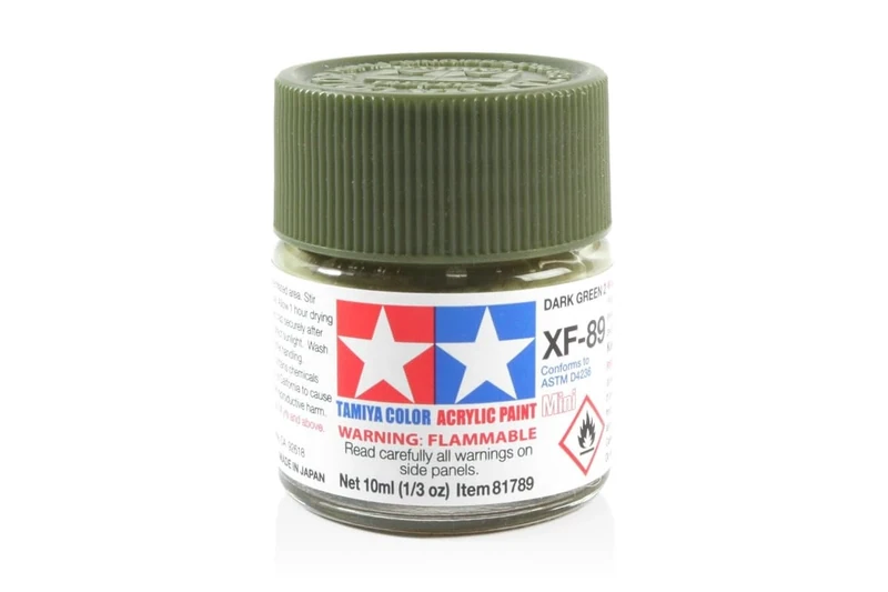 Tamiya Acrylic Mini XF-89 Dark Green Two 10ml Paint Bottle