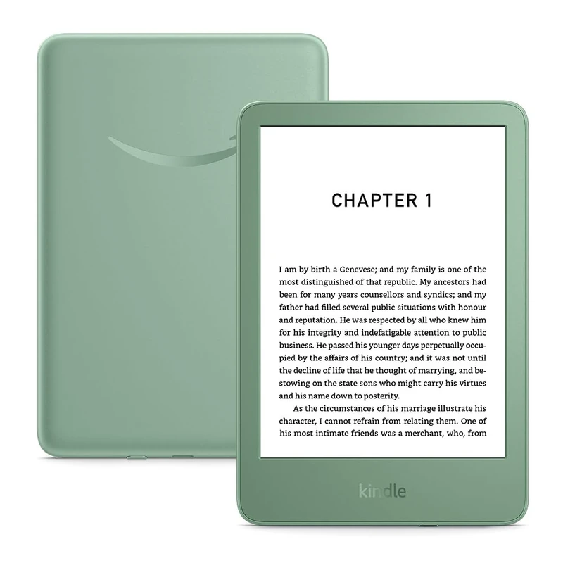 Certified Refurbished Amazon Kindle (16 GB) – Lightest and most compact Kindle with glare-free display, faster page turns, adjustable front light and long battery life – With Ads – Matcha