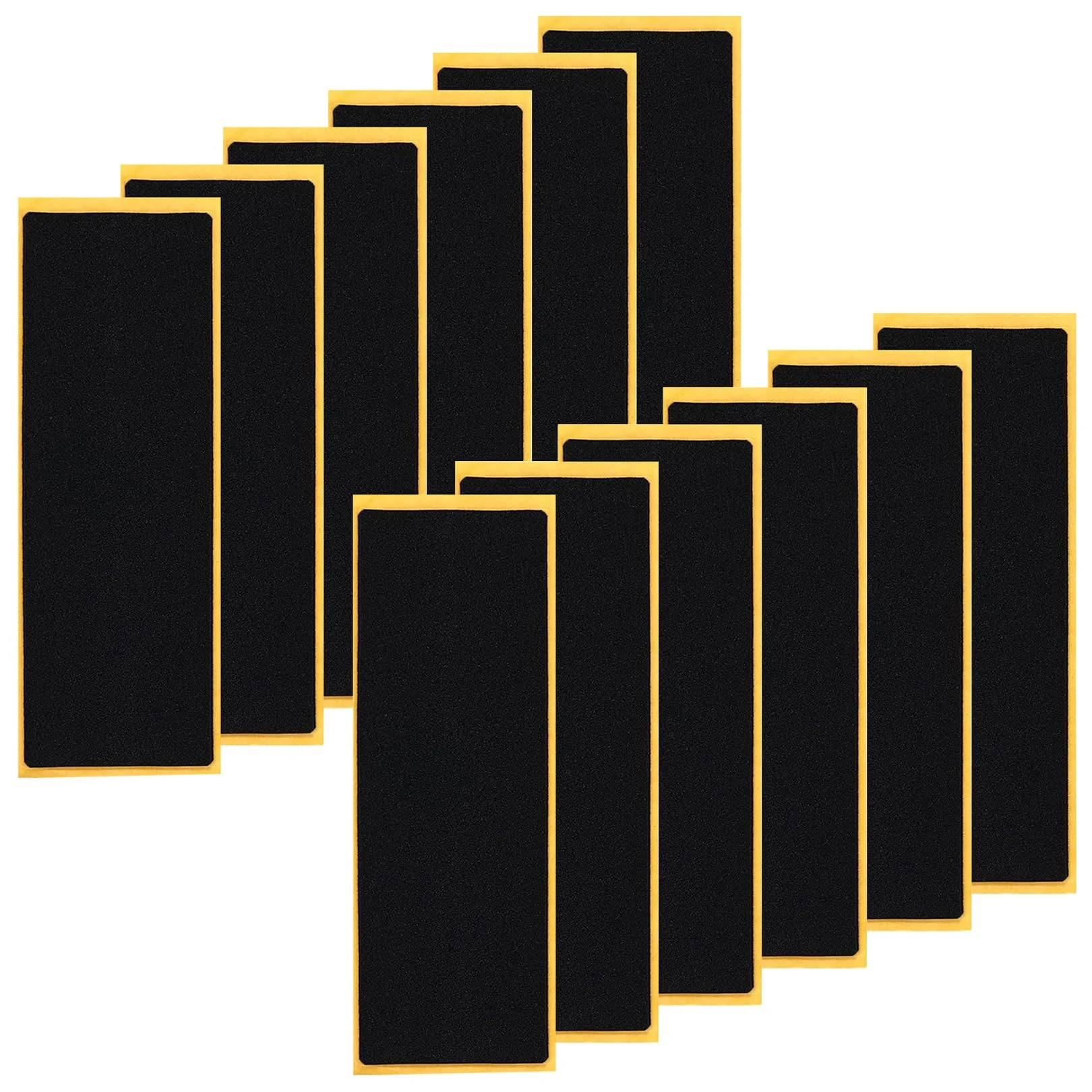 12pcs Fingerboard Foam Grip Tapes,FingerboardFoam GripTape Stickers,Self-adhesive FingerboardFoam Tape Non Slip Foam Grip Tapes,FoamGrip Tapes Stickers Skateboard Grip Tape forFingerboards,11*3.8cm