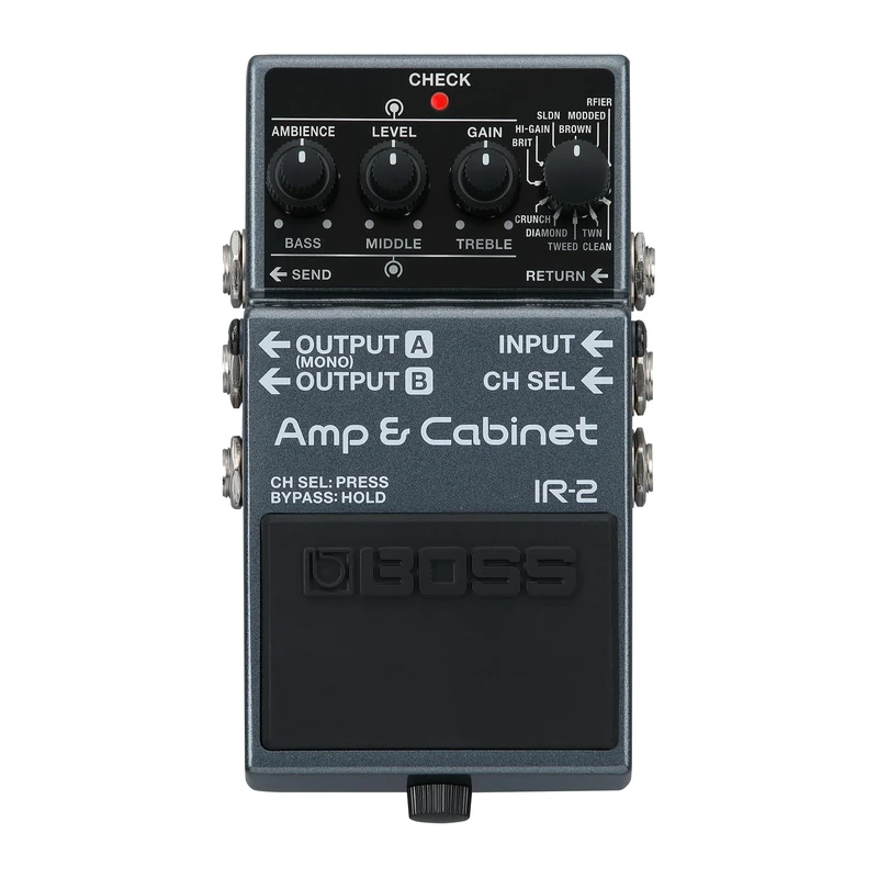 BOSS IR-2 Amp & Cabinet | Premium Amp Emulator & Cabinet IR Loader | 11 Different Amp Types | Cab IRs from Celestion Digital | Simple User Interface | USB-C for Recording & Audio Playback