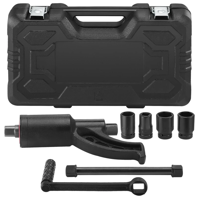 VEVOR Torque Multiplier, Heavy Duty Torque Multiplier Wrench Set, 1 Inch Drive Lug Nut Wrench Torque Multiplier, 1:58 4800N.m Lug Nut Remover, with 4 Sockets and Storage Case for Truck Trailer RV