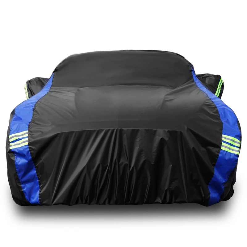 Avecrew for Ford Mustang Car Cover Waterproof All Weather for Automobiles, Outdoor Full Exterior Covers Fit Sedan Ford Mustang with Windproof Strap