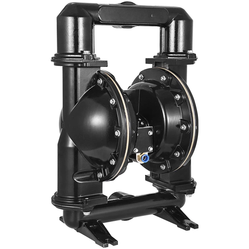 VEVOR Air-Operated Double Diaphragm Pump, 2 inch Inlet & Outlet, Aluminum Alloy Body, 75 GPM & Max 120PSI, Nitrile Diaphragm Transfer Pump for Petroleum, Diesel, Oil and Low Viscosity Fluids