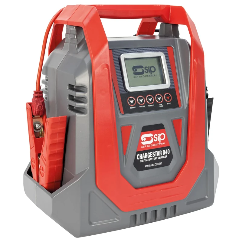 SIP CHARGESTAR D40 Digital Battery Charger, 12V/24V 40A/20A with 8 Charging Steps