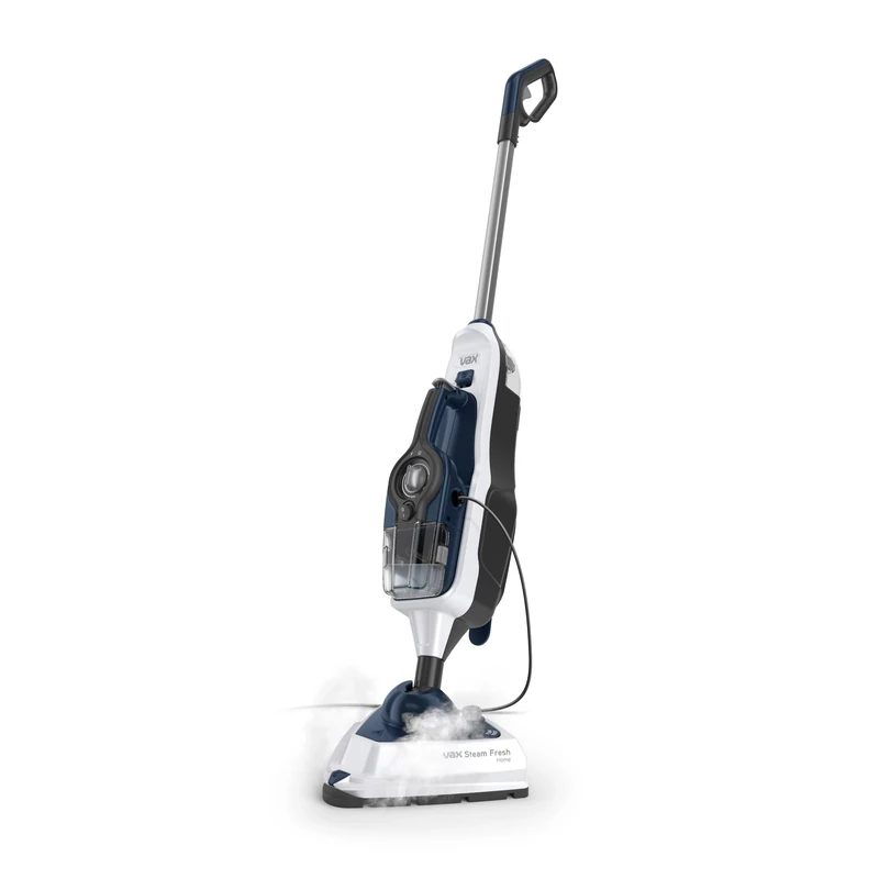 Vax Steam Fresh Home Steam Cleaner, Portable Handheld and Floor Steam Mop, Detergent and 13 Accessories for the Oven, Bathroom and Home, Easy to Carry, 1600W, 4.23kg, White/Blue, CDST-SFXS