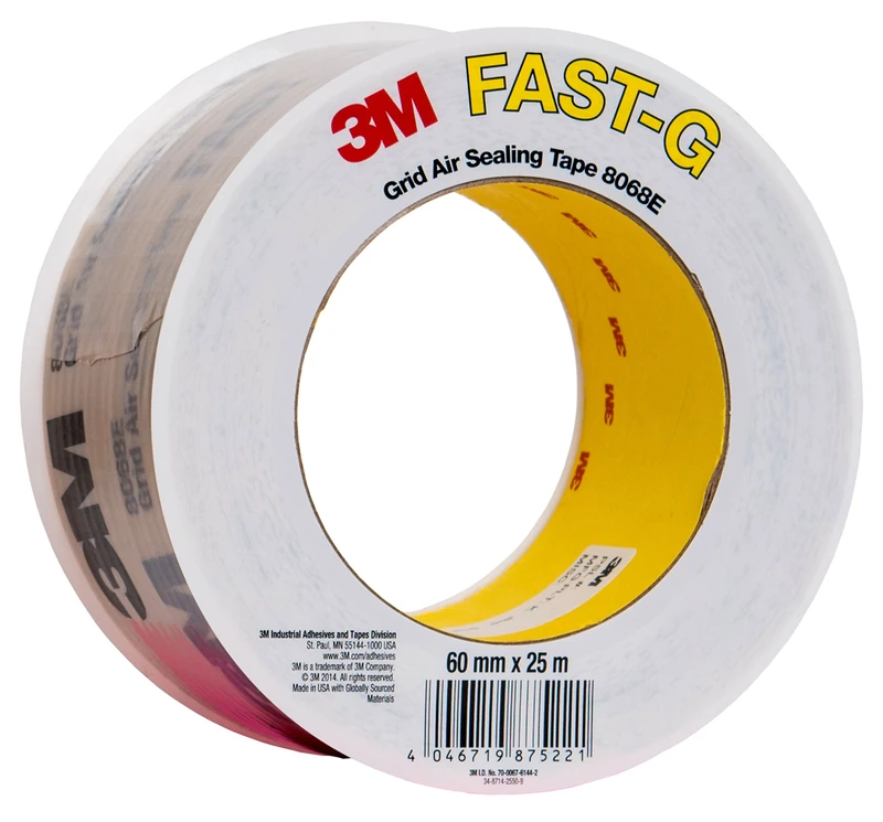 3M Flexible Air Sealing Tape 8068E - FAST G, Tan, 60 mm x 25 m, 1.3 mm