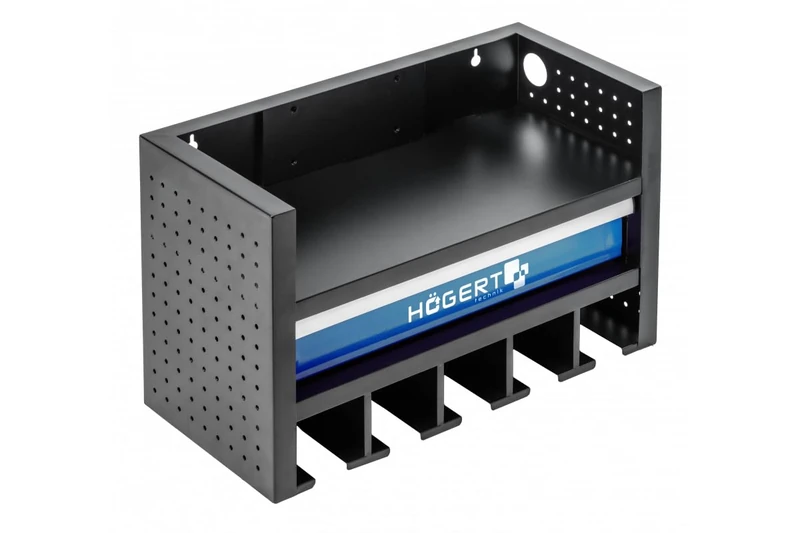 Högert Technik - Wall Cabinet for Power Tools with Drawer | Drawer Mounted on Ball Bearings | Wall Mounted Storage Rack Screwdriver Organization Tool Holder Tool Rack