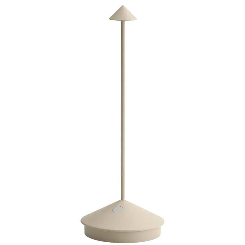 Zafferano, Pina Lamp, Rechargeable and Wireless Table Lamp with Touch Control, Can Also Be Used as Outdoor Lamp, Dimmer, 2200-3000K, Height 29cm, Sand Colour