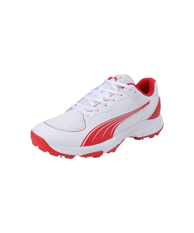 PUMA Men's Spike 24.2 Sneaker, White Red, 7 UK - Image 1