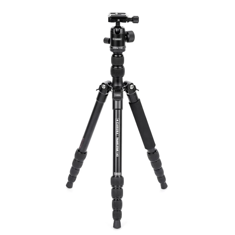Caruba Travelstar Aluminum Camera Tripod - Lightweight Camera Tripod - 360 Degree Ball Head for Optimal Use