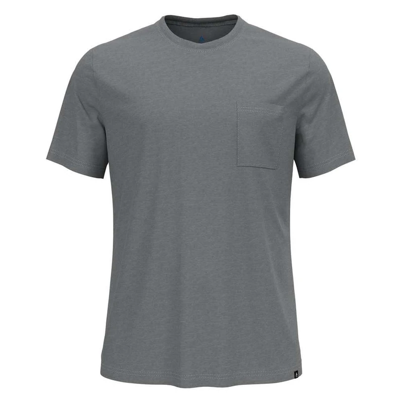ODLO Men's Essentials T-Shirt with Natural Fibres Hiking Shirt Grey Melange
