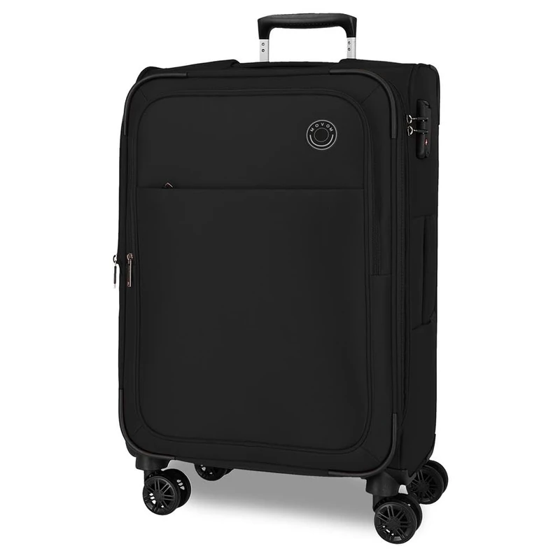 MOVOM Atlanta Medium Suitcase, One Size, Black/White, One Size, Medium Suitcase