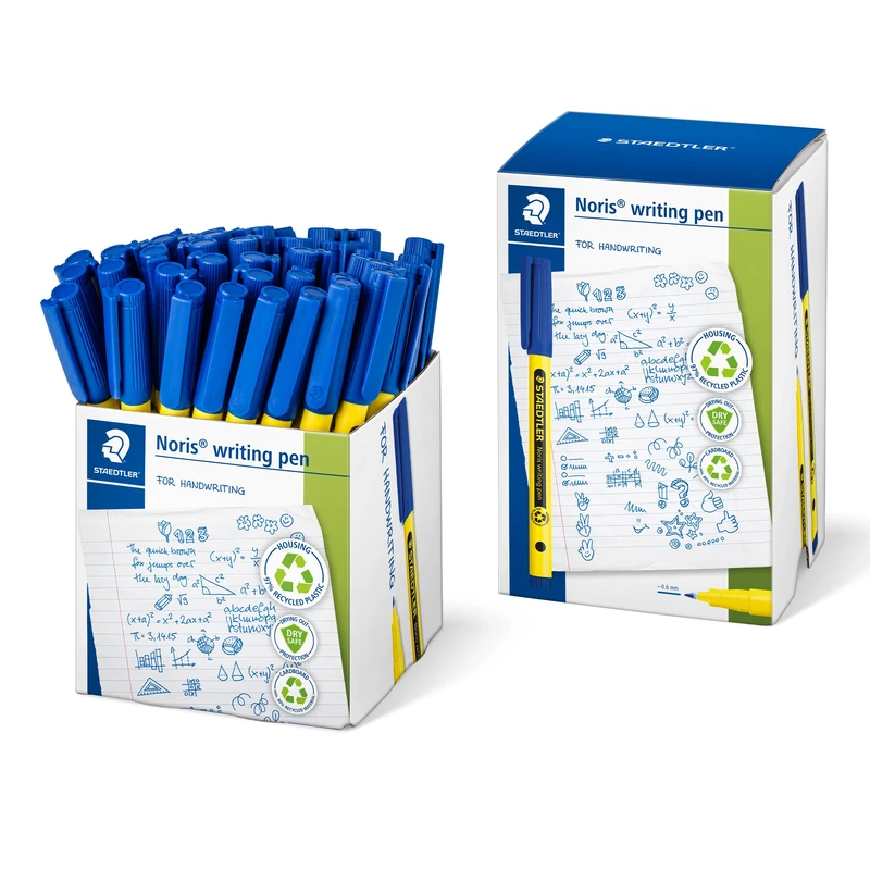 STAEDTLER Noris - Handwriting Pen - Blue - Pack of 50, 307-3 CT50