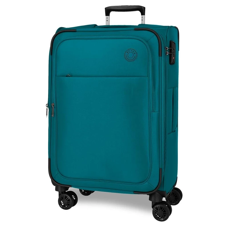 MOVOM Atlanta Suitcases Polyester, Different Sizes, Black, Green, Red, Grey, Polyester., Green, One Size, Medium Suitcase