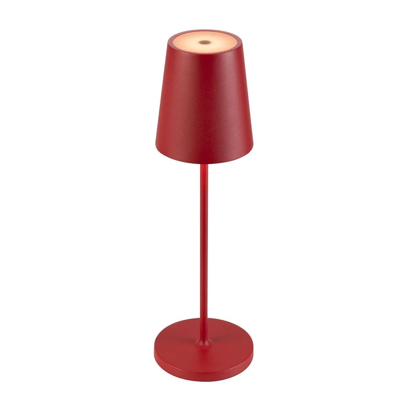 SLV VIOLINA Two Dimmable Battery Table Lamp, Red, Indoor/Outdoor IP65, 12H Battery Life, Includes Quick Charging Base