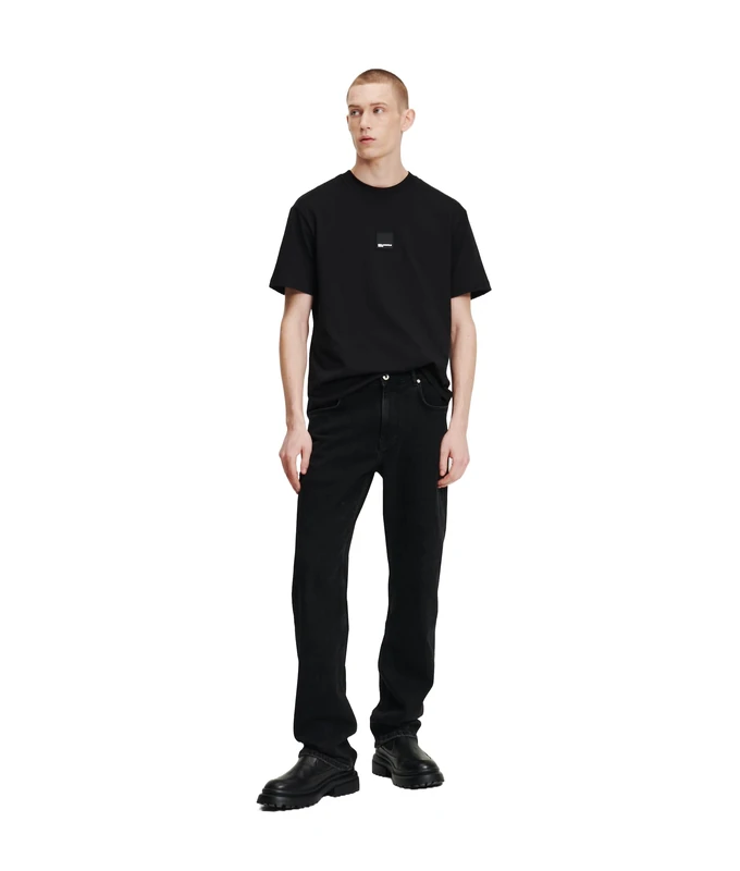 KARL LAGERFELD JEANS Men Straight Denim Washed Black 33W / 34L