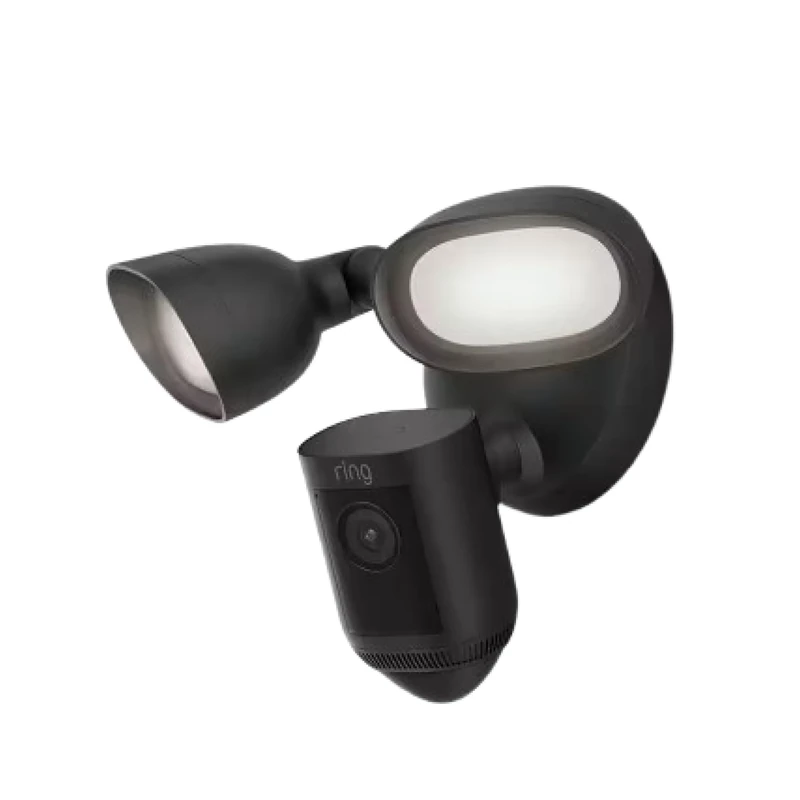Certified Refurbished Ring Floodlight Cam Wired Pro | Outdoor Security Camera with 2K Video, 3D Motion Detection, Bird's Eye View, Siren, alternative to CCTV system | 30-day free trial of Ring Home