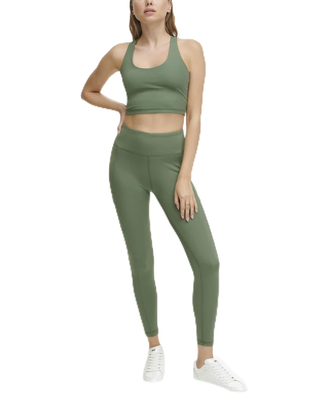 DKNY Women's High Waist 7/8 Tight Leggings, Duck Green, XXS