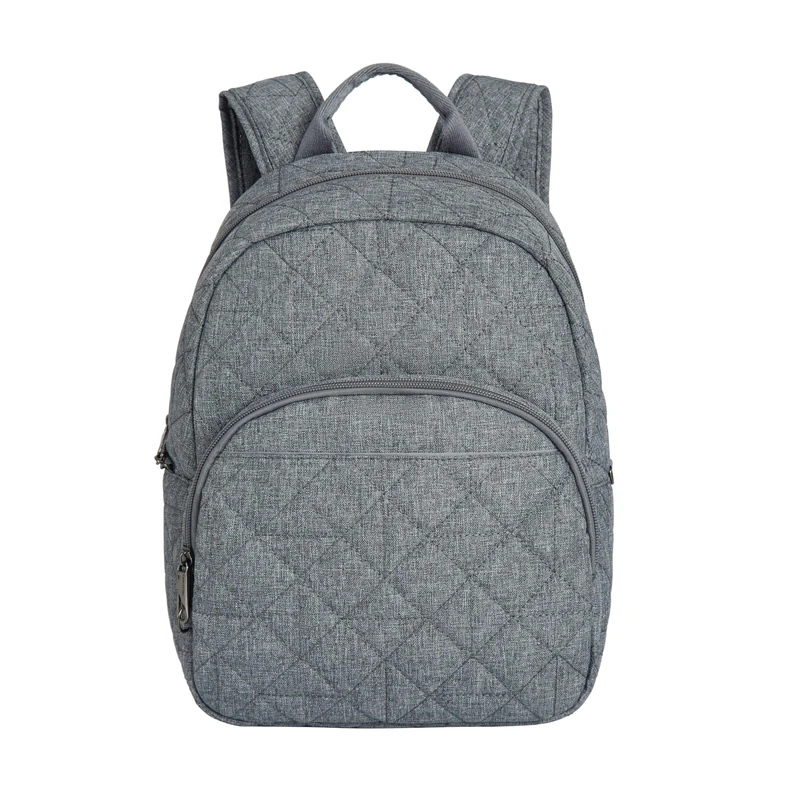 Travelon Unisex's Anti-Theft Boho Backpack, Gray Heather, One Size