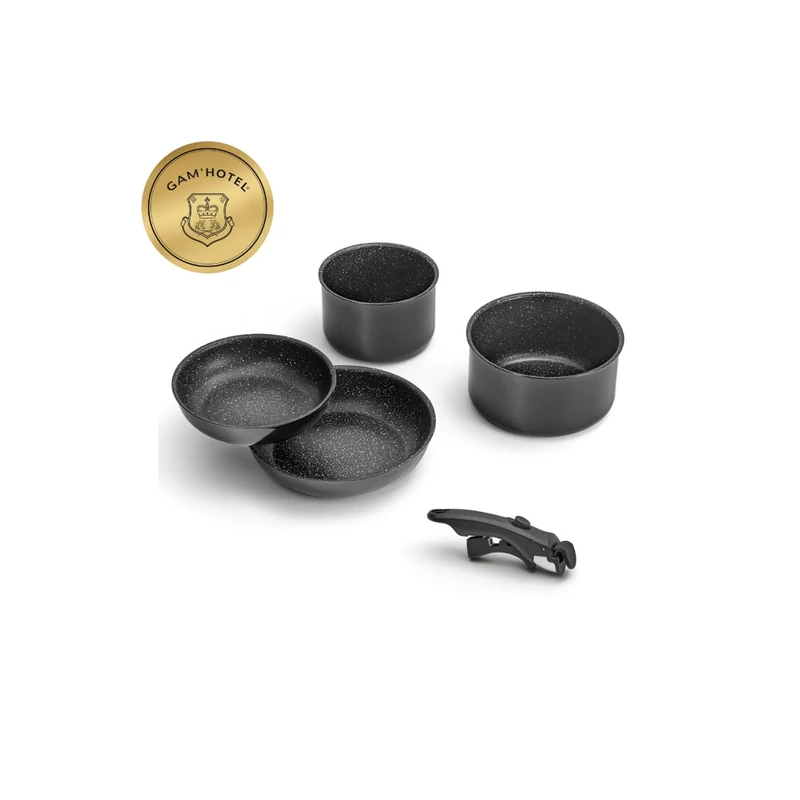 Gam'hotel - Cookware Set 5 Pieces Aluminum Removable Non-Stick Induction - Image 1
