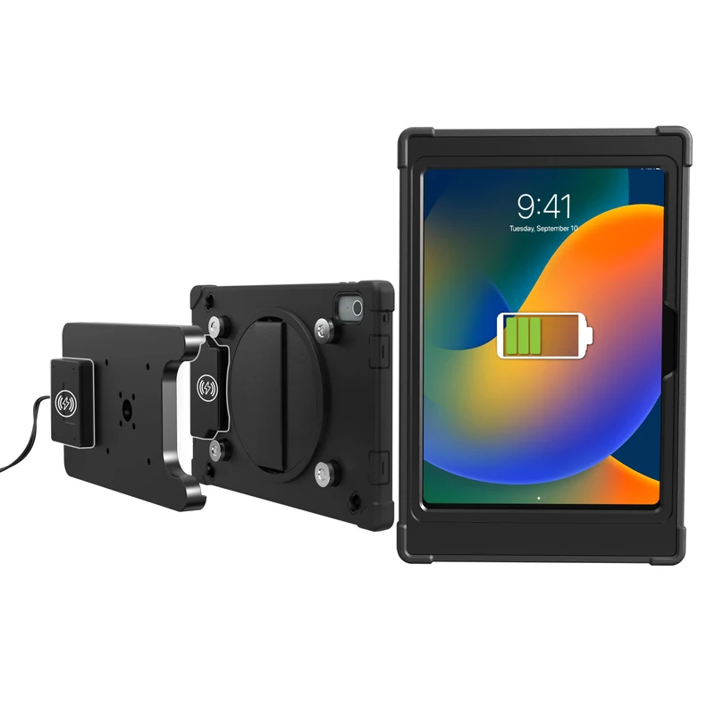 iPad Wireless Charging Case - CTA Wireless Magnetic Charging Case and Base with Splash-Proof, Impact-Resistant Thick Silicone Cover for iPad 10th Generation 10.9” (PAD-ICCB109) - Image 1