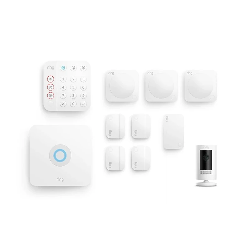 Ring Alarm Pack - L + Outdoor Camera (Stick Up Cam) by Amazon | Smart home alarm security system with optional Assisted Monitoring - No long-term commitments | Works with Alexa - Image 1