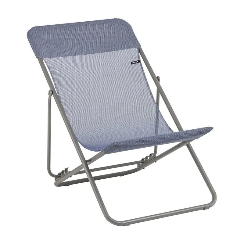 Lafuma Mobilier Maxi Sun Lounger, Metal Alloy Steel, Ocean Blue, One Size