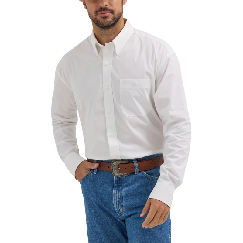 Wrangler WRG GS LS Updated REPLEN -MGS269X, White, S