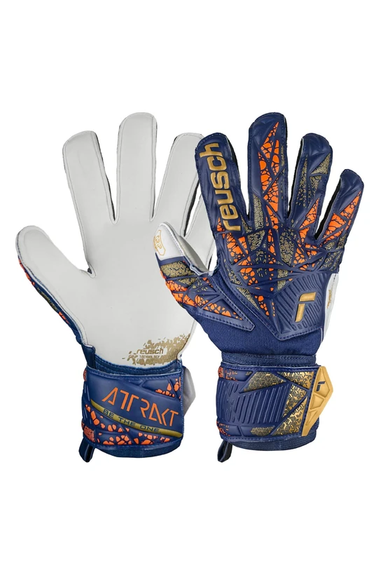 Reusch Attrakt Grip Goalkeeper Gloves for Adults with Expanse Cut and Outstanding Grip