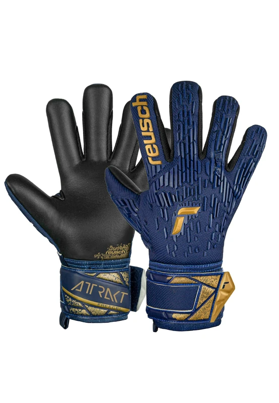 Reusch Attrakt Freegel Silver Junior Goalkeeper Gloves for Children with Evolution Negative Cut and Excellent Grip - Image 1