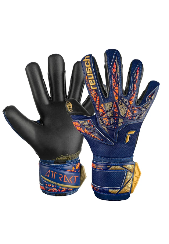 Reusch Attrakt Gold X Adult Goalkeeper Gloves with Evolution Negative Cut - Image 1
