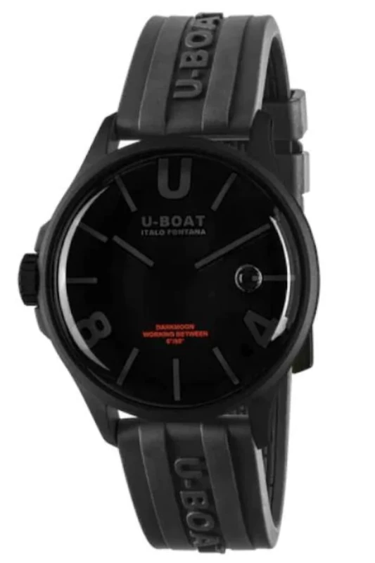 U-Boat Men's Quartz Analog Watch with Stainless Steel Strap mid-39921, Black/White, Strip