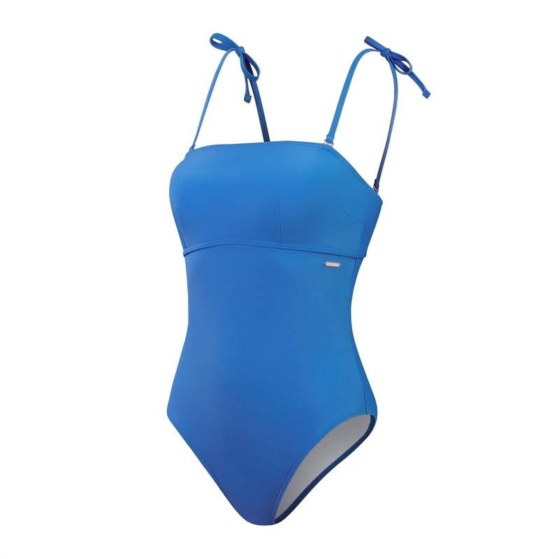 Speedo Women's Shaping Bandeau One Piece Swimsuit | Shapewear | Beach and Holiday Swimwear Swimwear, Sevres Blue, 36/12