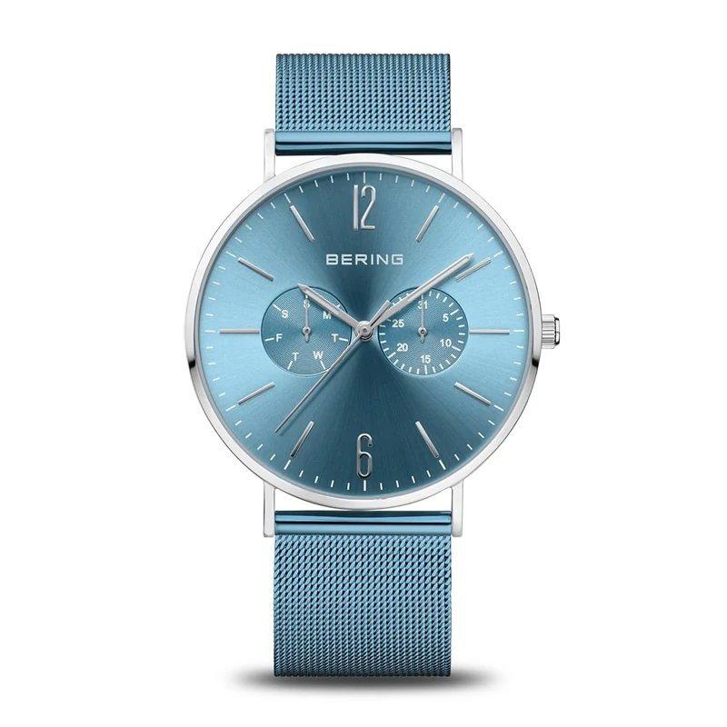 BERING Men's Quartz Analog Watch with Stainless Steel Strap mid-39940, Blue