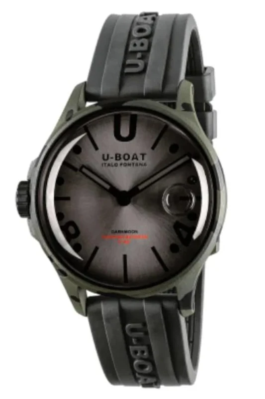 U-Boat Men's Quartz Analog Watch with Stainless Steel Strap mid-39918, Grey, Strip