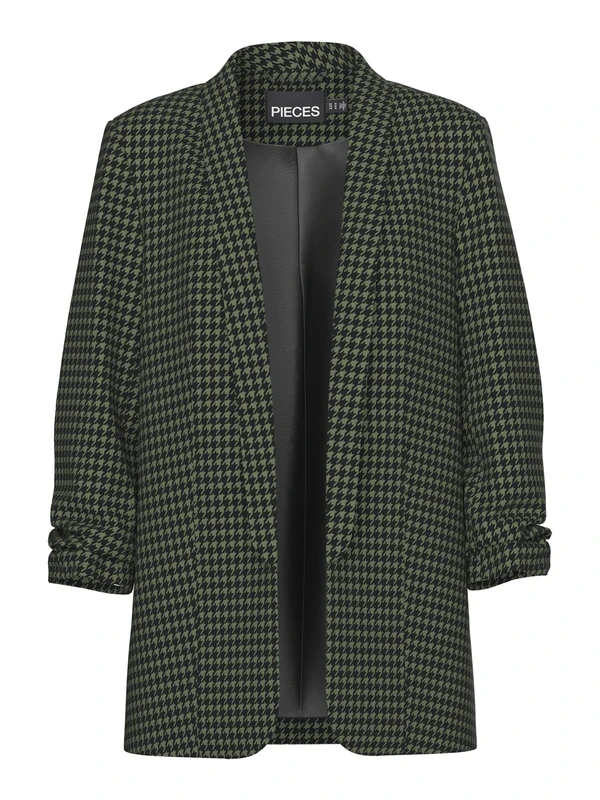 PIECES Womens Pcbosella 3/4 Printed Noos Bc Blazer, Green (Duffel Bag), XL UK