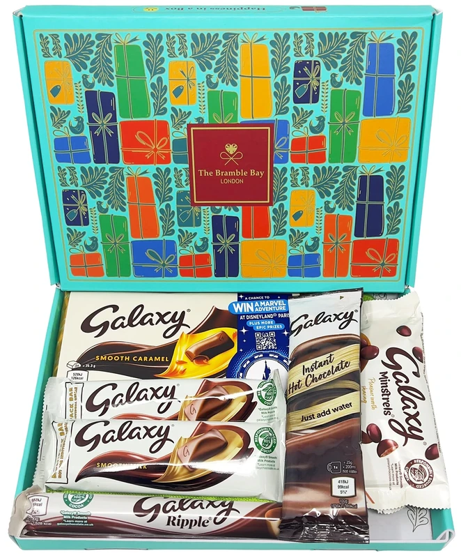 Chocolate Gift Hamper Box Set for Galaxy Milk Selections for Women Men Get Well Soon, Ideal for Christmas, Happy Birthday, Sweet Treats for Kids